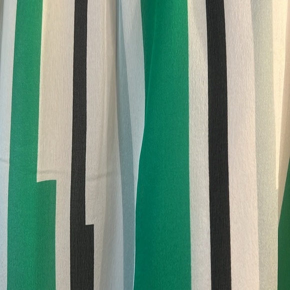 NWT Raoul 100% Silk - Green / Black / White Style: Shirt dress Size - 8 - Picture 3 of 11